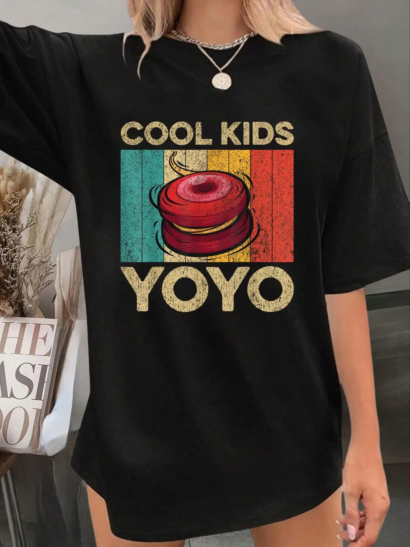 Cool Yoyo |   Funny Vintage Yoyo Lovers T-Shirt - Graphic Tees Festival Outfits For Women, Tops For Summer, Top De Mujer Women Summer Clothes