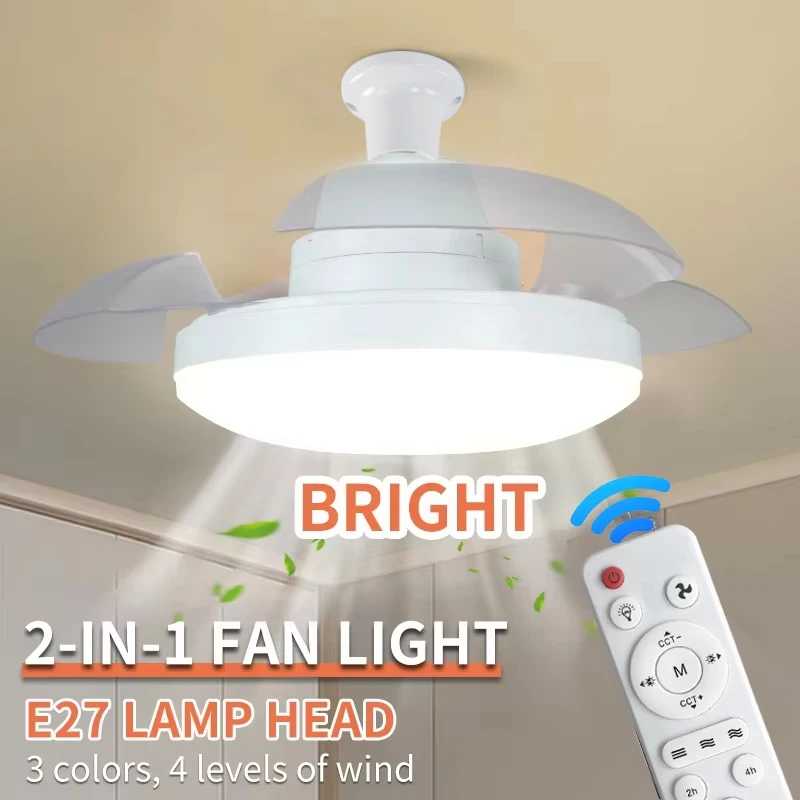 ホーム-e27-照明-2-in-1-シーリングファン-リモコン付き-led-3-調整可能な照明器具-照明ベース-寝室-リビングルーム