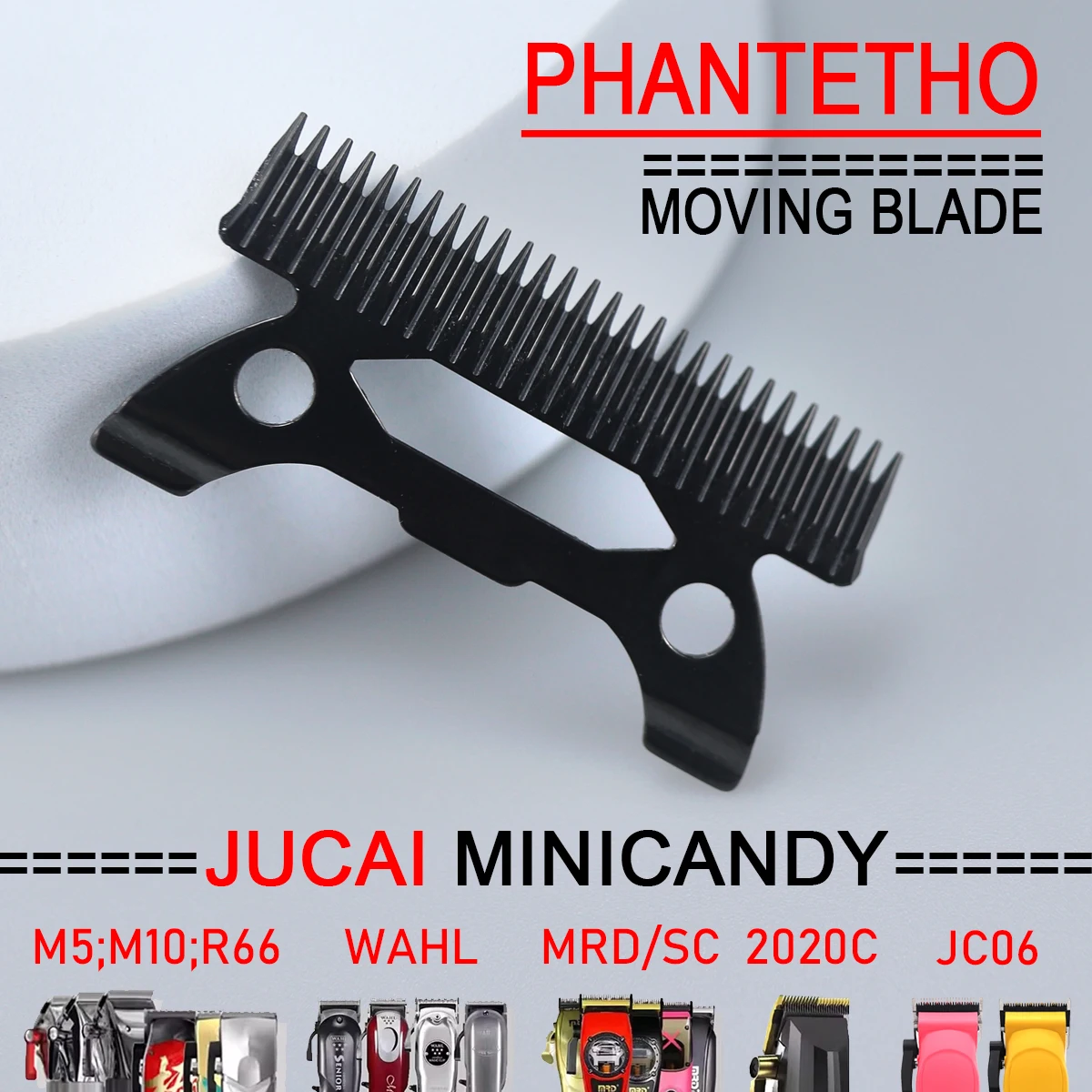 

PHANTECHO Moving Blade Профессиональная машинка для стрижки оригинального лезвия JUCAI Madeshow Wmark Kulilang Vgr для JC06 8148 V003 R66