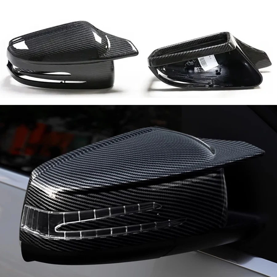 For Mercedes Benz A C E CLA W176 W204 W212 W117 C63 C260 200 Shells Rearview Cap Real Carbon fiber rear view mirror case cover