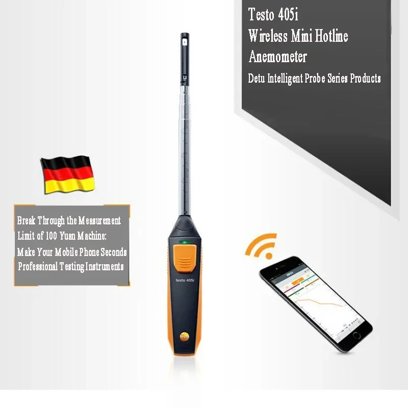 

Testo 405i - Thermal Anemometer with Smartphone Operation 0560 1405