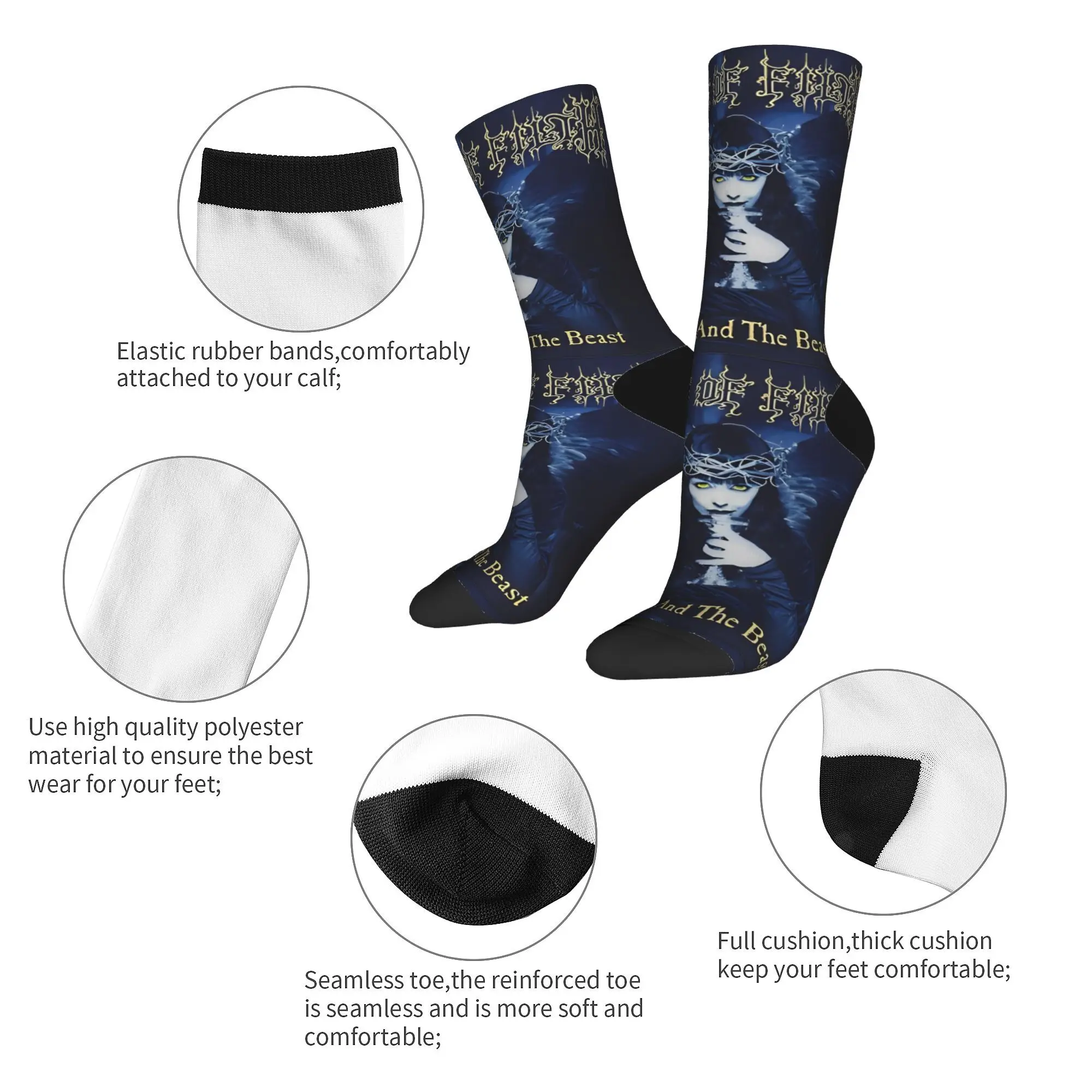 New Male Men Socks Casual Cradle Of Filth Cruelty And The Beast Sock Polyester  Sport Women Sock Spring Summer Autumn Winter