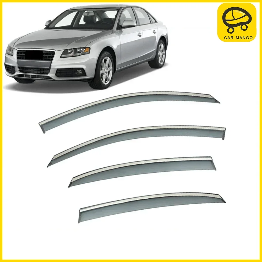 

Chrome Strips Rain Guards for Audi A4 A4L B6 B7 B8 B9 2000-2024 Window Visor Wind Deflectors Door Visor Vent Shades Ventvisor