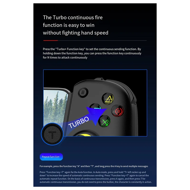 

D8PRO RGB Tablet Controller Wireless Controller For Switch Game Bluetooth Stretch Joystick For P4 Android-A31R