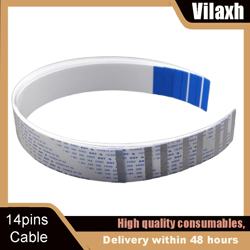 5Pcs 14Pin Printhead Cable for Epson 4720 I3200 for Solvent/UV Flatbed Printer DTF FFC 14P Flat Data Cable
