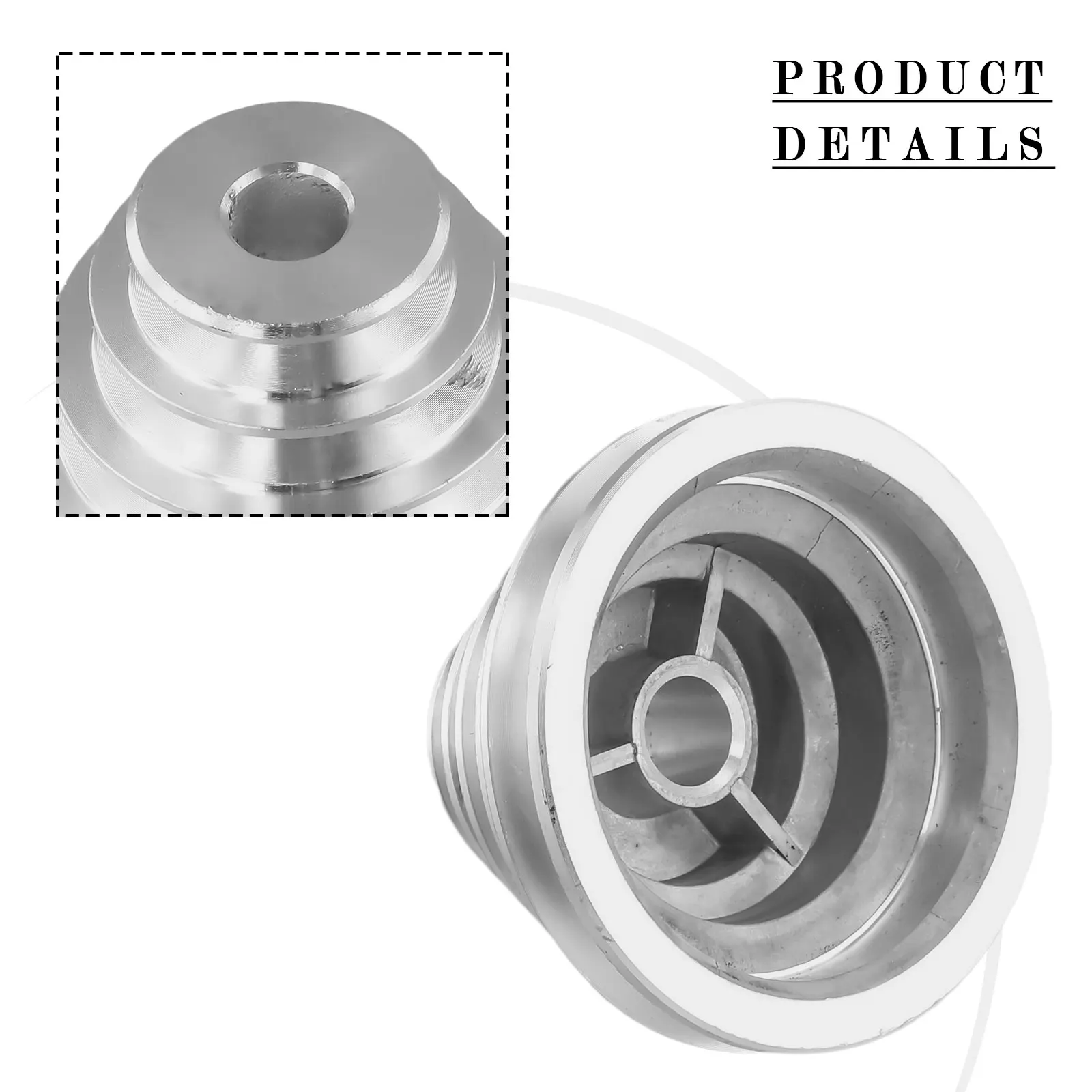 High Performance Pagoda Pulley Wheel Aluminum Material for Benchtop Drill Press Compatible with A Type V Shaped Timing Belts