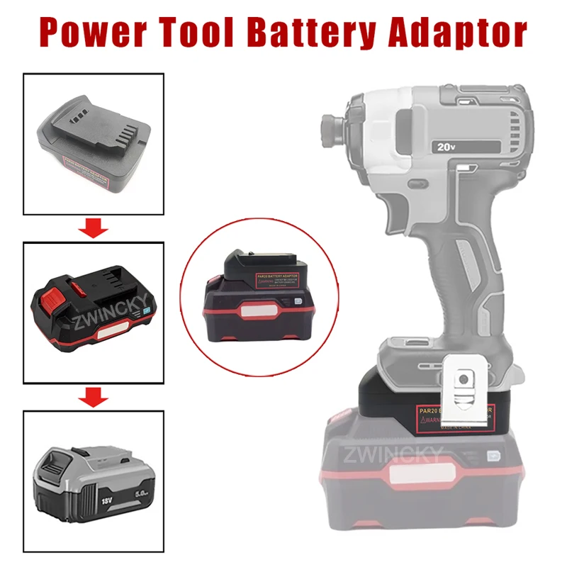 Batterieadapter-Konverter für Parkside X20V Team Lithium-Akku zu Makita/Dewal/Milwaukee/Bosch 18V Elektrowerkzeug-Zubehör – Detail 4