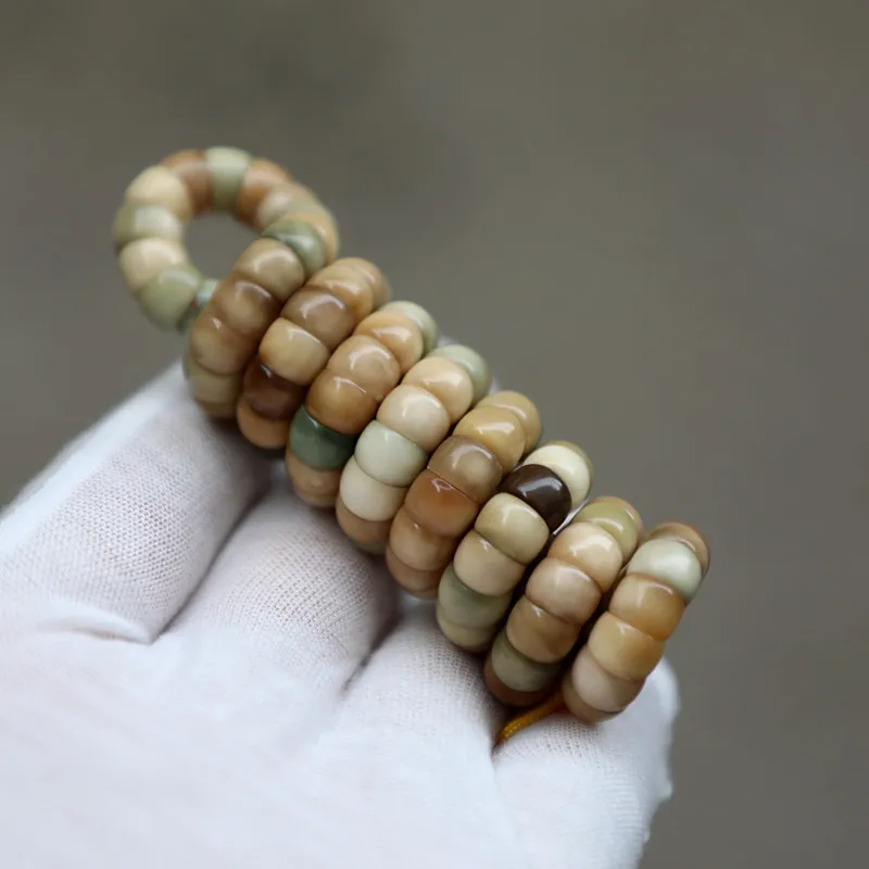 /8Mm Multi-Colored Oil-Treated Dragon Spine Bodhi Beads, Cut Diagonally, Small Intestine-Shaped, Wrapped Around The Fingers, So
