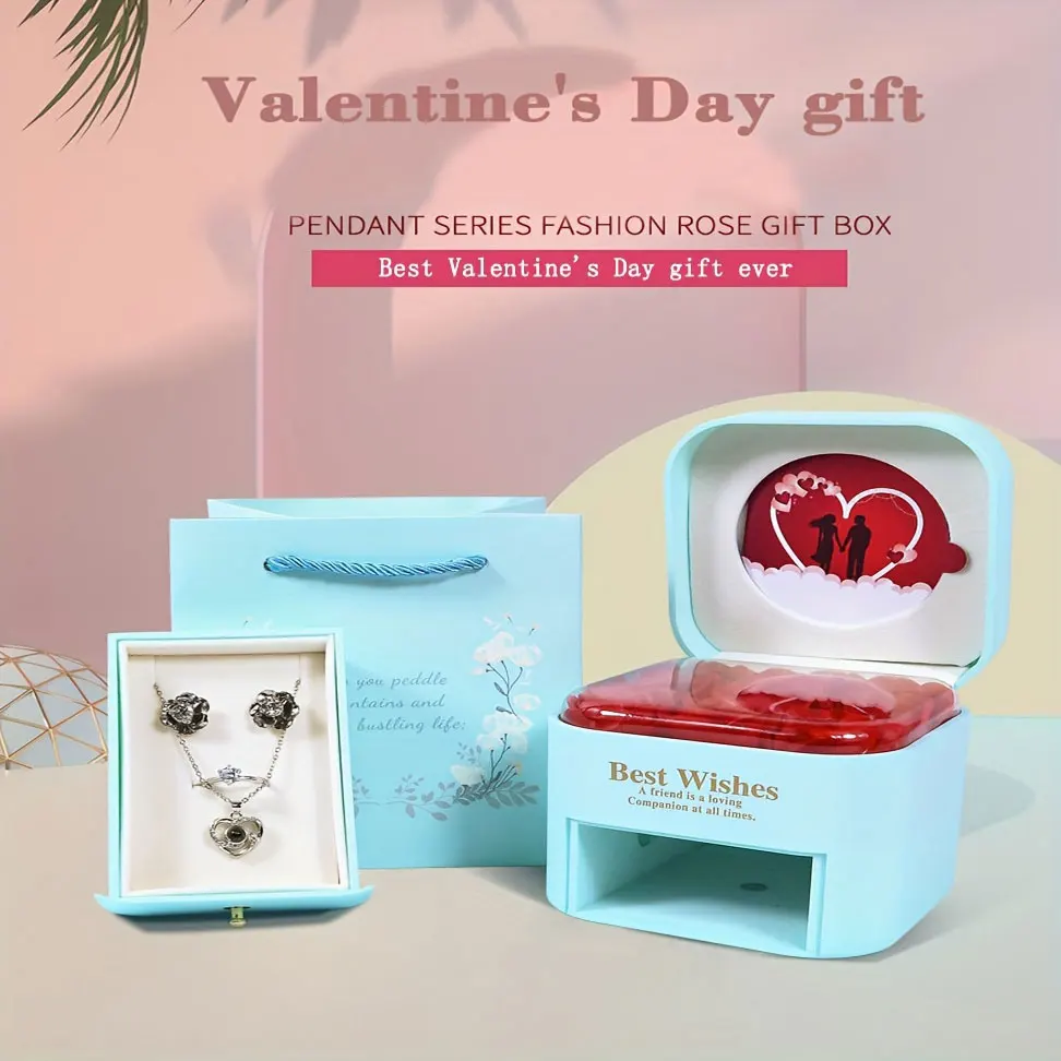 Valentine's Day eternal rose box Drawer style jewelry box, the best Valentine gift for her - view 6