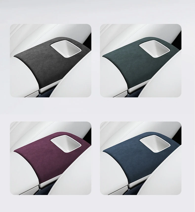 Suede Car Armrest Box Protective Cover Central Control Armrest Interior Accessories Car-styling for Geely Zeekr X 2022 2023 2024