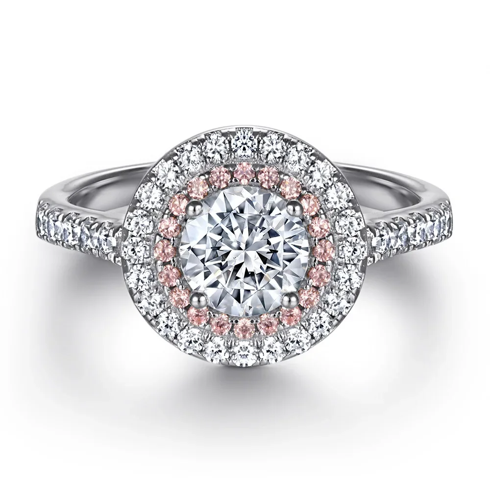 MuShan Designer Jewelry 925 Sterling Silver Ring Cubic Zirconia 5A Triangle Party for Wife Rhodium Plated Fine Jewelry Rings