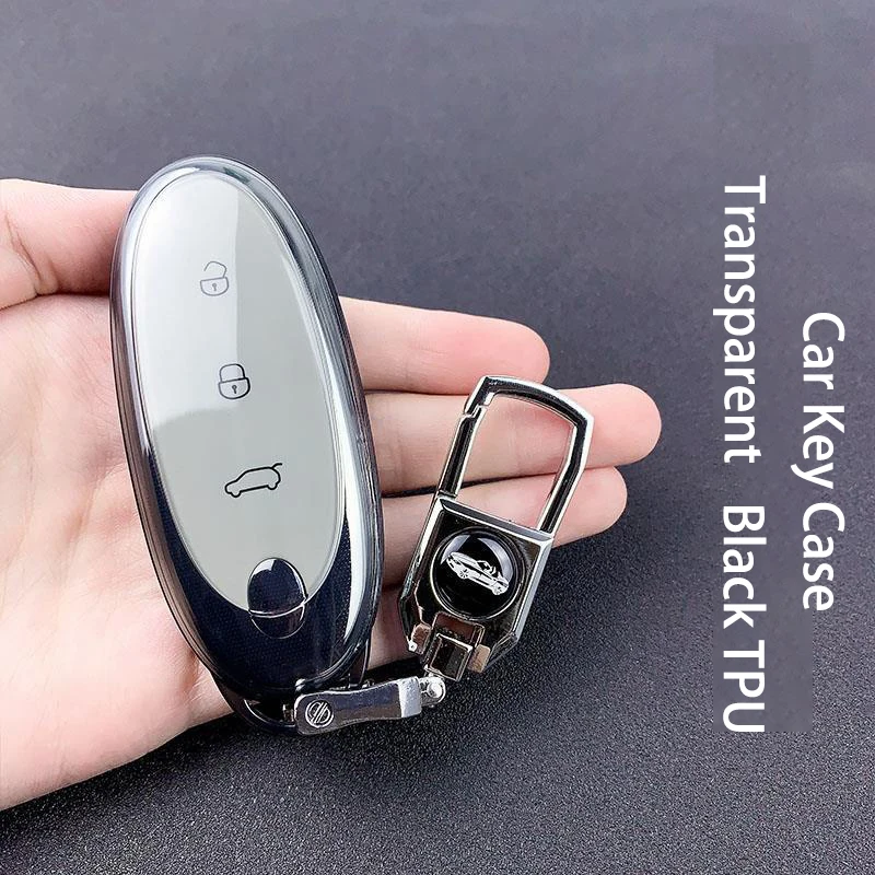 Transparente schwarze TPU-Schutzhülle für Dongfeng Nammi 2024 2025 Dfsk Naami Dongfeng Box Truck Autoschlüsselhülle Weiche Schlüsselanhänger-Abdeckung – Detail 3