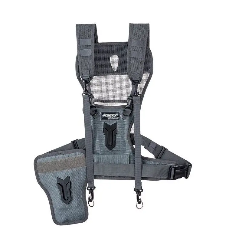 1pcs Dual Camera Harness Multi Carrying Chest Vest System with Side Holster for Canon Nikon Sony Olympus DSLR Camera