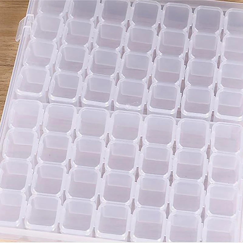 28/56 grids Buckle Design Container Plastic Box Practical Compartment Jewelry Earring Bead Screw Holder Display Case Storage Box