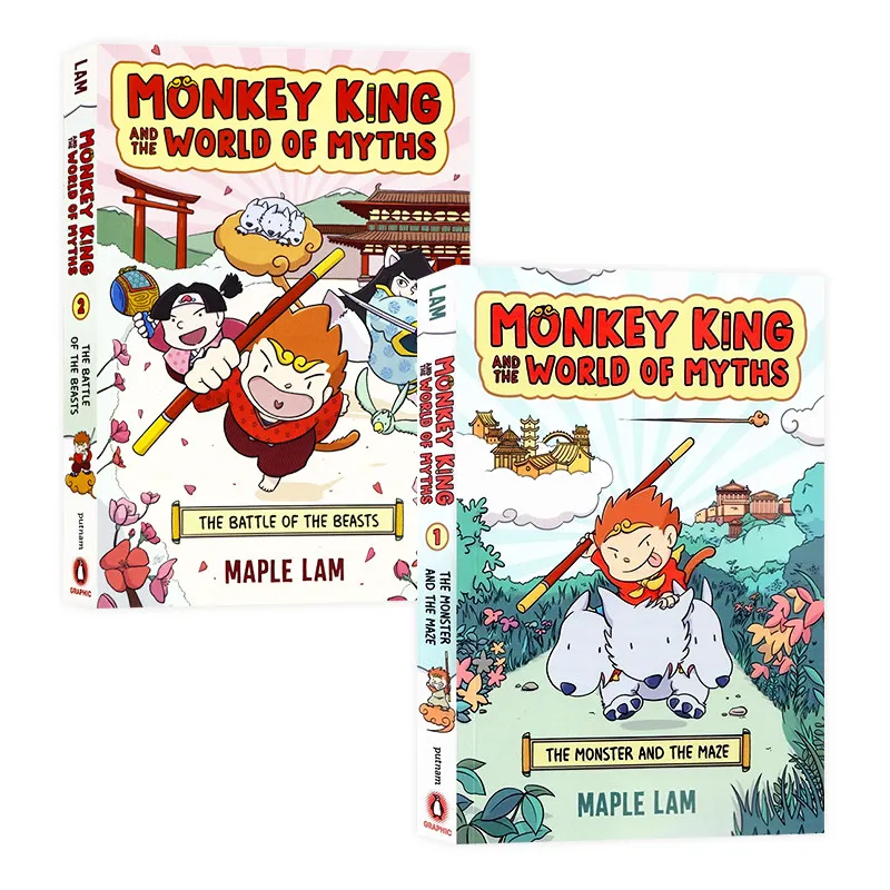Monkey King And The World Of Myths 2 Books Set Maple Lam Kids Chinese Myth Graphic Novel Adventure Comic For Young Readers