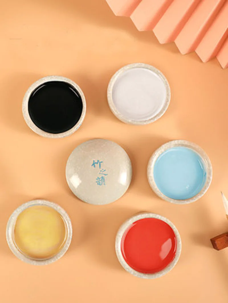 Ceramics Watercolor Palette Paint Tray for DIY Craft Professional Art Painting