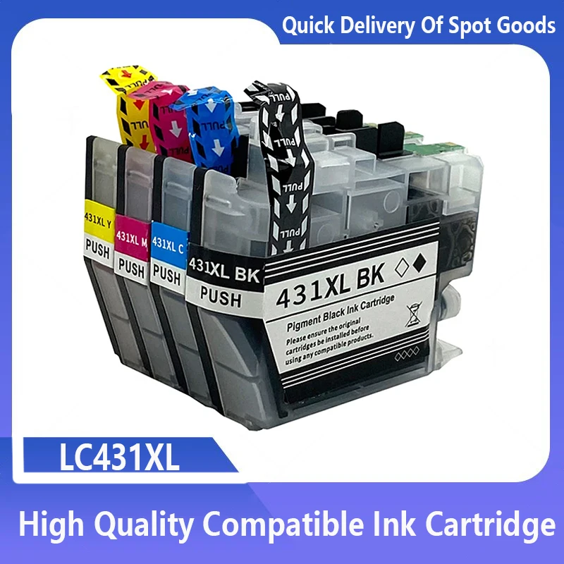 cartucho de tinta compativel apto para impressora brother dcp j1050dw dcp j1140dw mfc j101010dw j1050 j1140 j1010 lc431 lc431 lc431xl 01