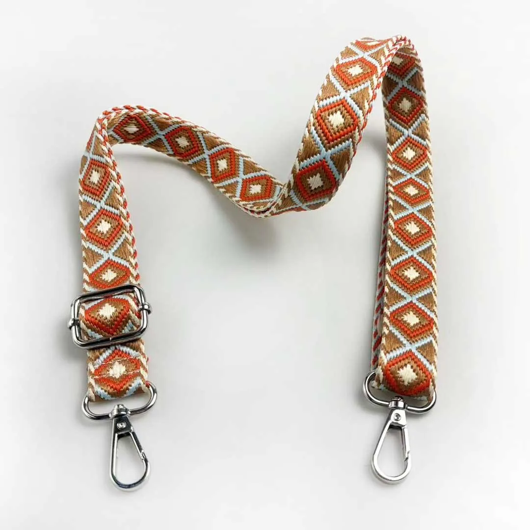 1 Piece 1.0inch/2cm Wide Adjustable Handbag Purse Strap Replacement Crossbody Shoulder Strap Geometry Pattern Jacquarded   Strap