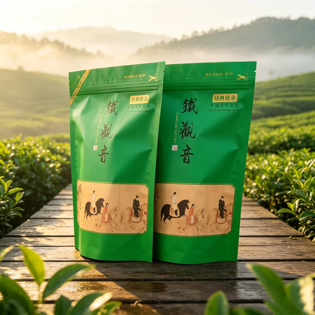 Tieguanyin Oolong Tea Zipper Bags Yunwu Green Tea Yunnan Puer Tea Recyclable Sealing Packing Bag