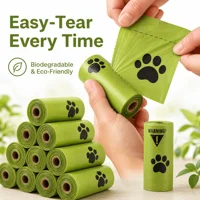 10rolls Biodegradable Dog Poop Bags Eco‑Friendly Compostable Pet Waste Bags Thick Leak‑Proof Puppy Poop Bags For Dog Walking Outdoor Travel 5