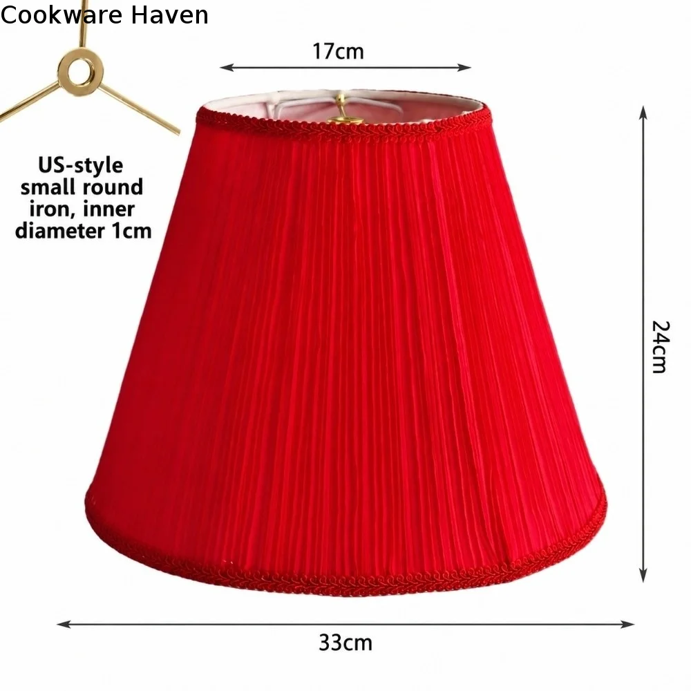 25cm Cloth Lamp Shade Soft Wear‑resistant Table Lamp Cover Easy Installation High Light Transmission Chandelier Lampshade