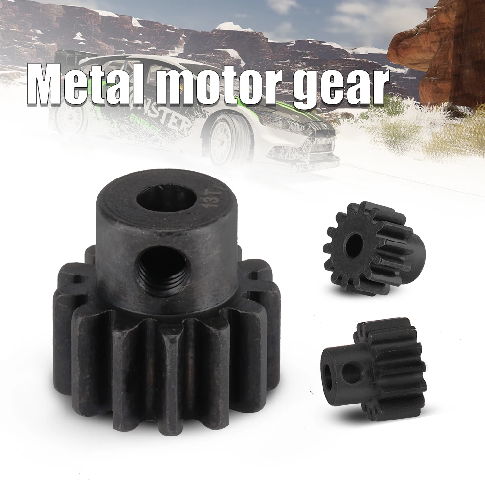 Aço temperado pinhão de metal para RC Car, Motor Gear, M0.8, 3.175mm, 10T, 11T, 12T, 13T, 14T, 15T, 16T, 17T, 18T, 19T, 20T, 21T