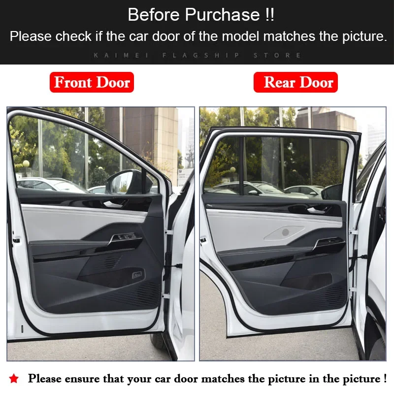 For Volkswagen VW ID.6 Crozz X 2021-2023 2024 Car Door Anti-dirty Anti-kick Pad Cover Sticker Carbon Fiber Patterned Leather