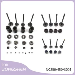 Motorcycle Cylinder Head Intake Exhaust Valve Spring Oil Seals Retainer Seat Lock Clip Top Caps For ZONGSHEN NC250 NC450 NC300S