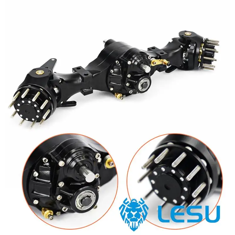 

LESU Metal Front Axle B Diff Lock RC 1/14 Truck Tractor Tamiyay Model Outdoor Toys TH02046