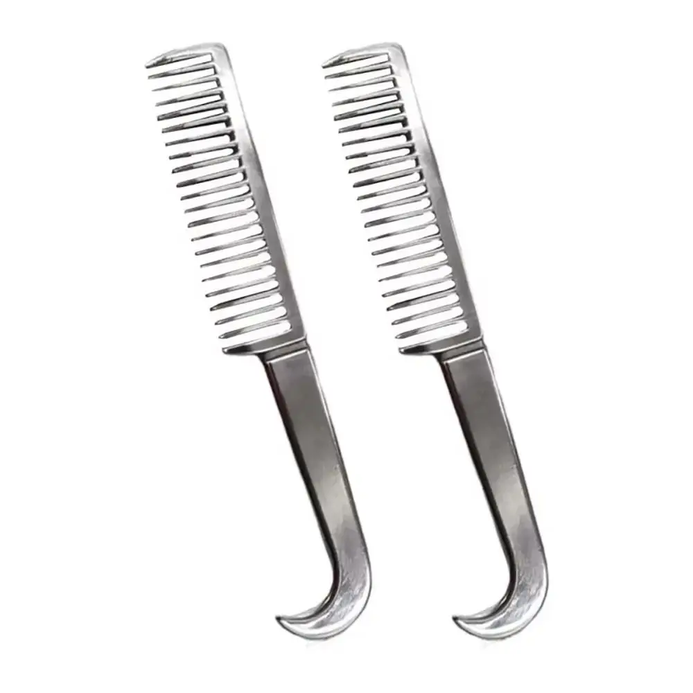 1개 신제품 두꺼운 말털 솔 알루미늄 합금 갈기털 빗 브리슬 라이딩 브러시 승마 용품