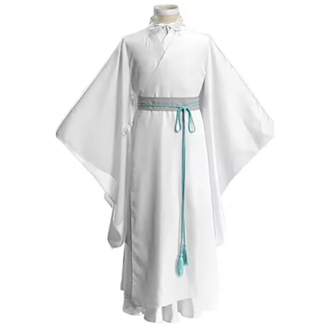 Xie Lian Cosplay Costume Tian Guan Ci Fu Cosplay Xielian Wigs Men Women White Han Fu Anime Outfit