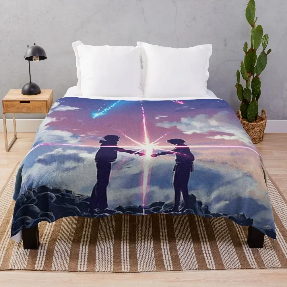 

Kimi no na wa// your name anime 1 Throw Blanket Lightweight Cozy Blanket for Bed Sofa