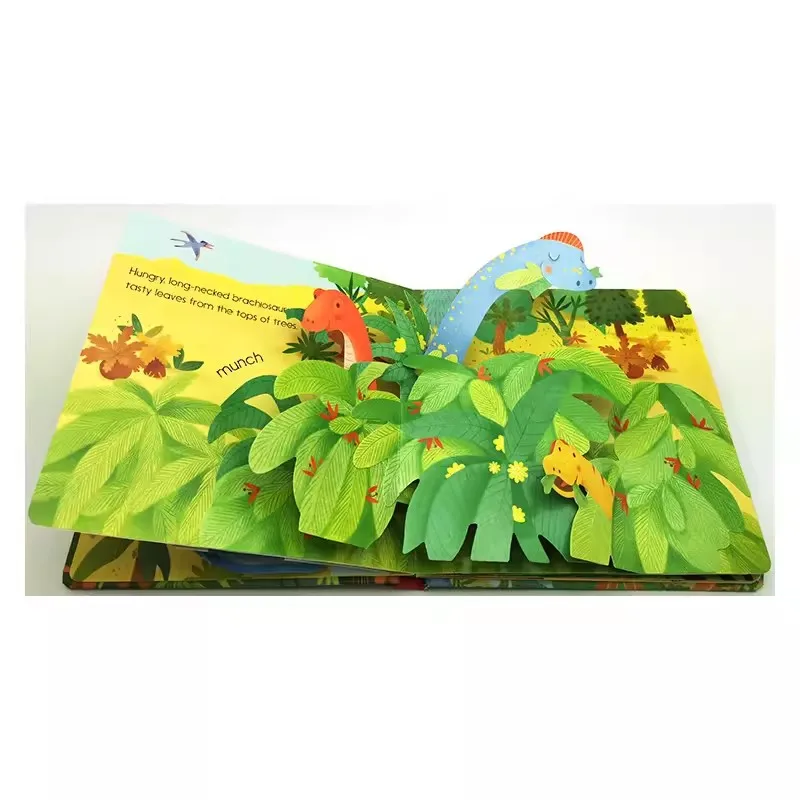 Peep Inside Pop Up Dinosaurs English Educational 3D Flap Picture Book Baby Children Bedtime Reading Books