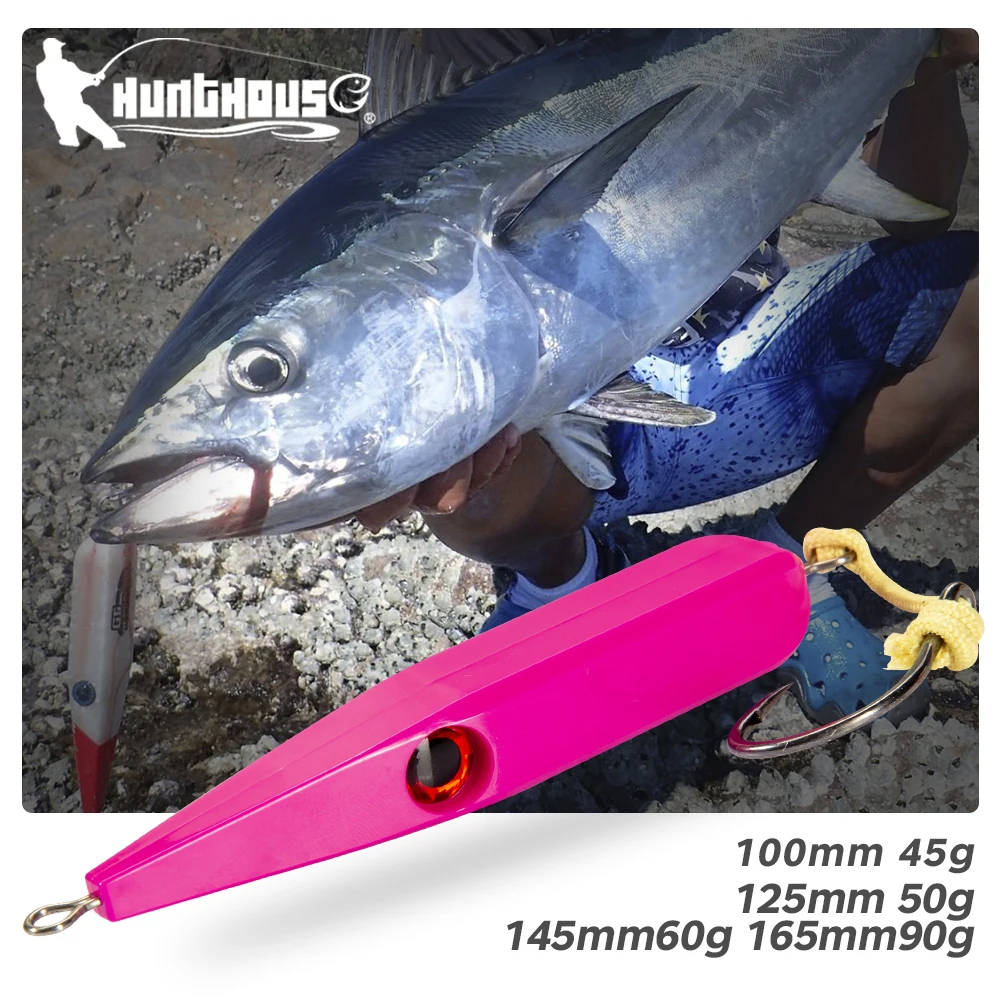 Hunthouse Trolling Pencil Fishing Lure 100mm 45g Sinking GT Lures Artificial Jerkbait For Bass Bluefish Tuna 2020 Tackle