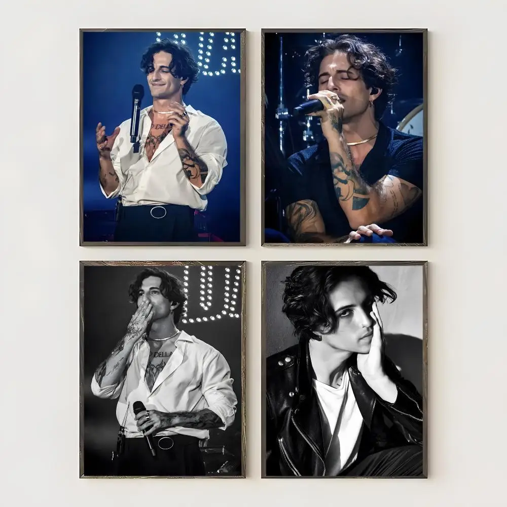 Singer D-damiano David Painting Calligraphy Waterproof Canvas Art Wrinkle Free Wall Hanging For Home Living Room Bedroom Decor