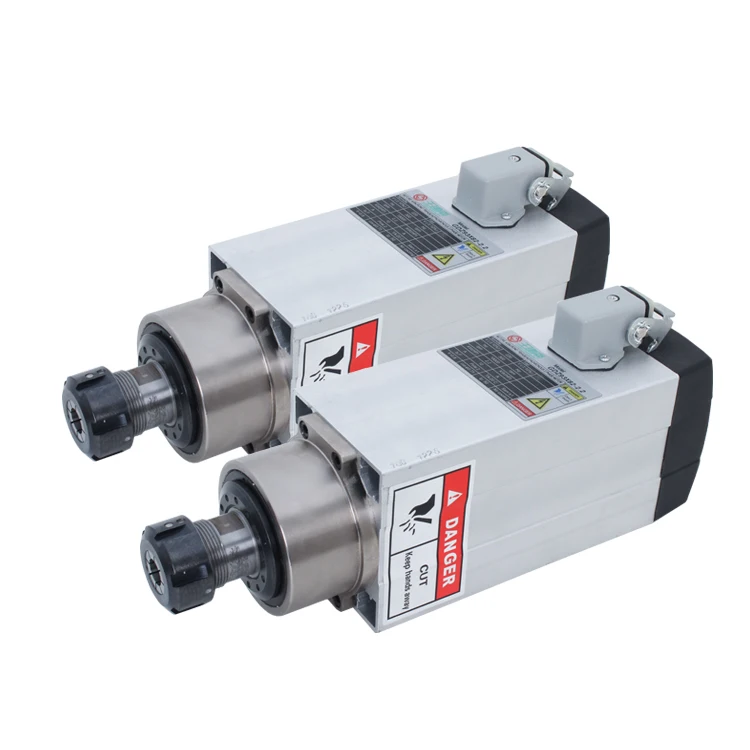 2.2KW 300Hz 18000rpm Er25 square air-cooled numerical control spindle motor