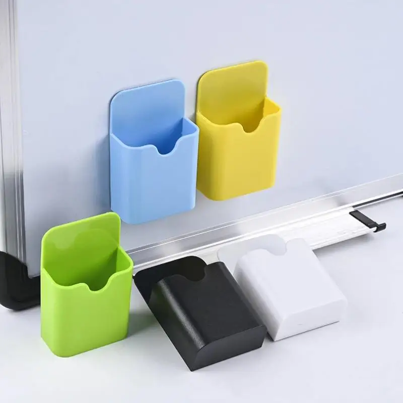 New！Pen Box Teaching Whiteboard Magnetic Storage Pencil Box Chalk Box Board Eraser Box Magnetic Suction Hanging Plastic Box