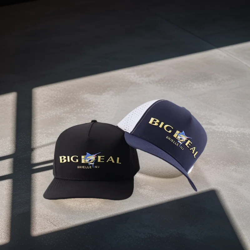 

Custom Wholesale 5 Panel Embroidery Logo Performance Sport Dad Cap,Waterproof Laser Cut Hole Perforated Baseball Hat