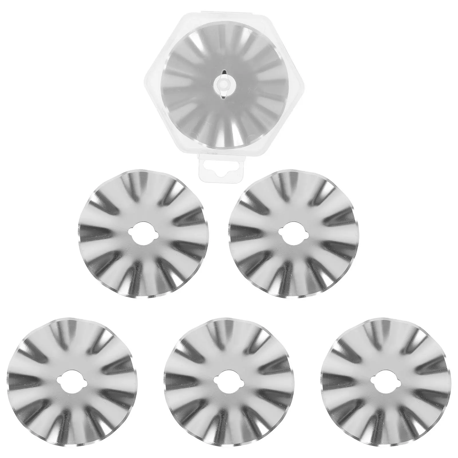 Cuchillas de corte rotativas, cuchillas afiladas de repuesto de acero inoxidable para costura de tela, accesorios para manualidades acolchados, 5 uds.
