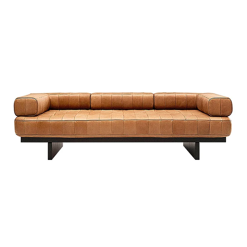 Solid wood bedside stool creative art leather art pull button sofa stool model room hotel leisure stool