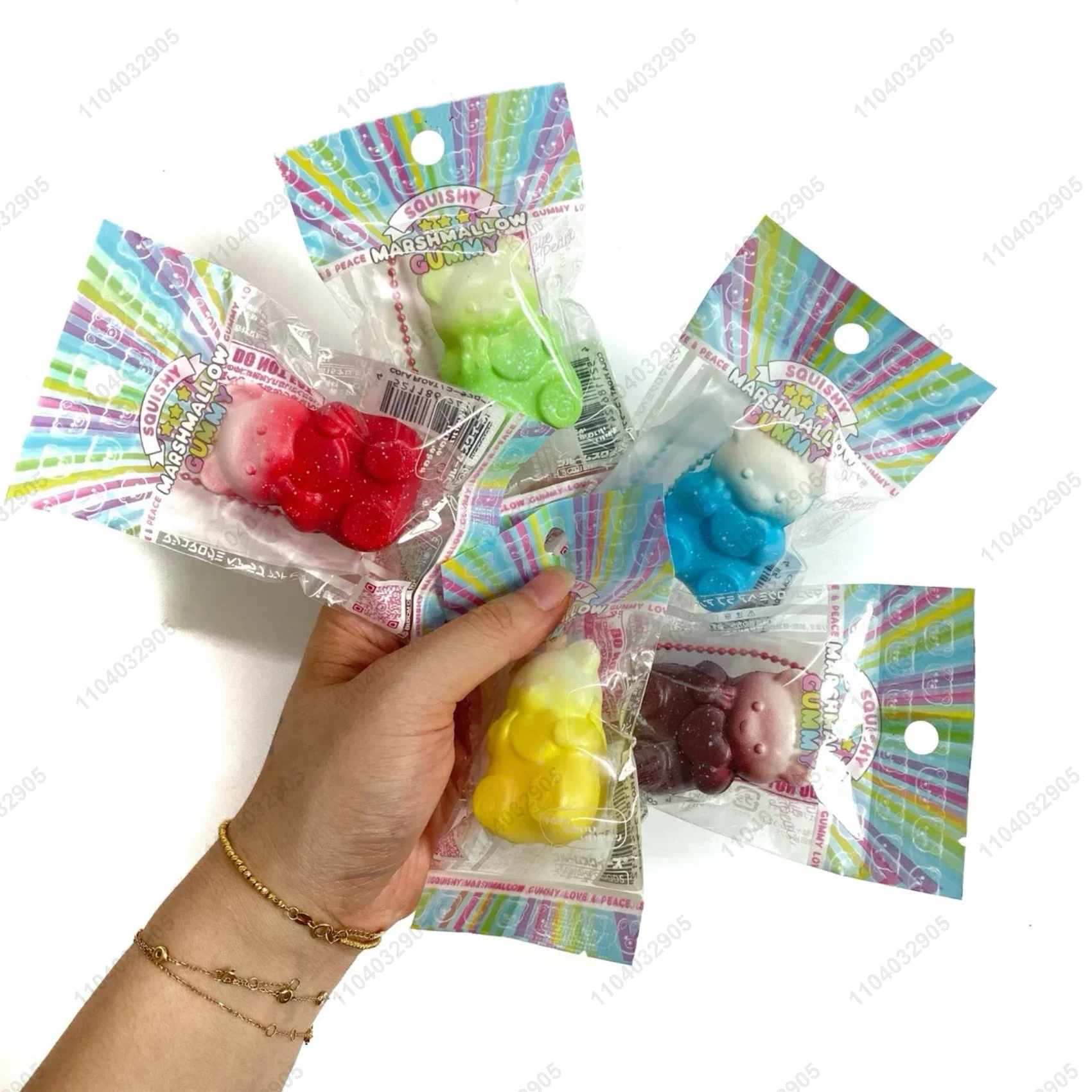 Gummy Bear Squishy Slow Rising Gummy Bear Candy Slow Rebound Squeeze Toy Stress Release Stress Hand Relax Toy