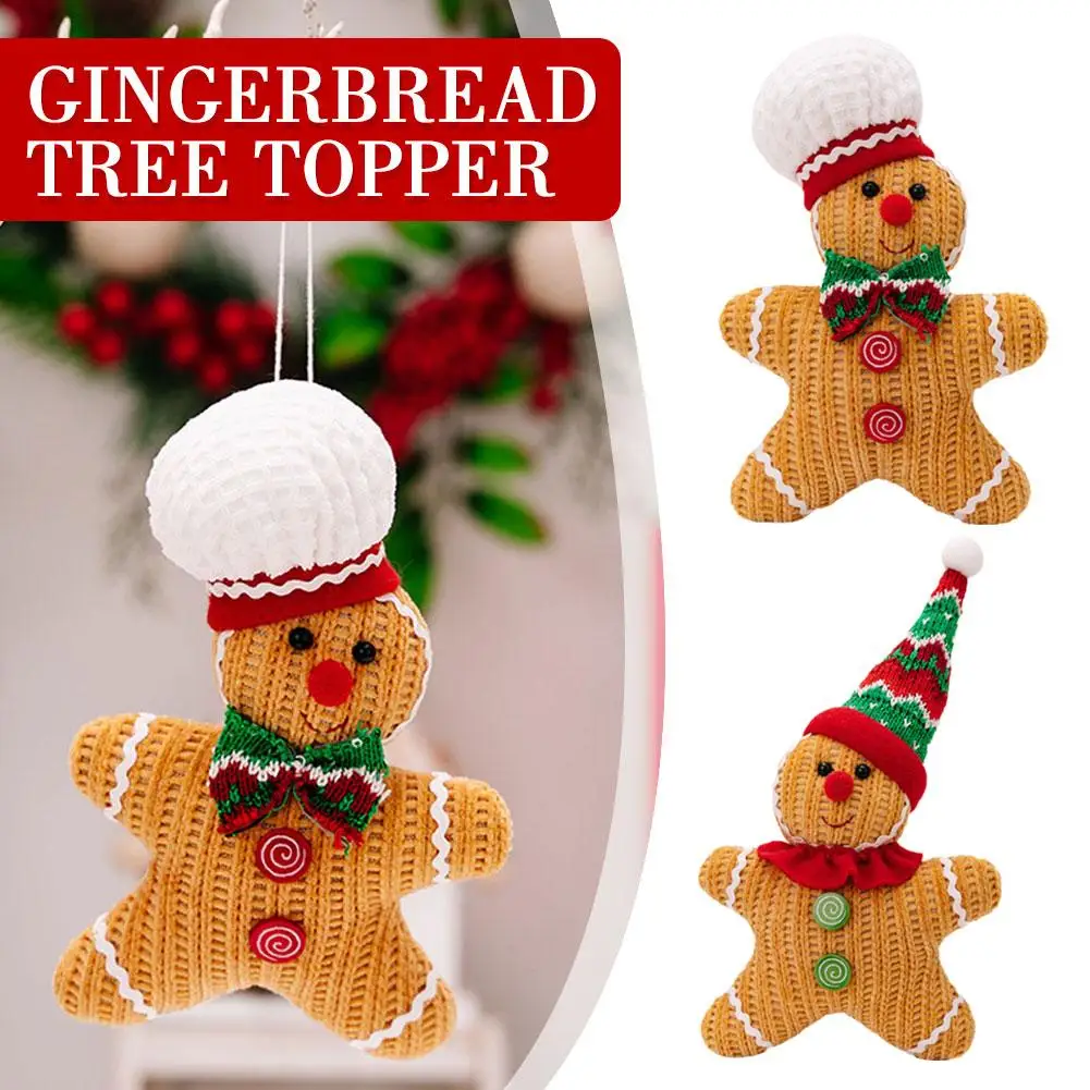 Christmas Gingerbread Doll Pendant Christmas Tree Decoration Decoration Gift Christmas Pendant Home Children's G0W4