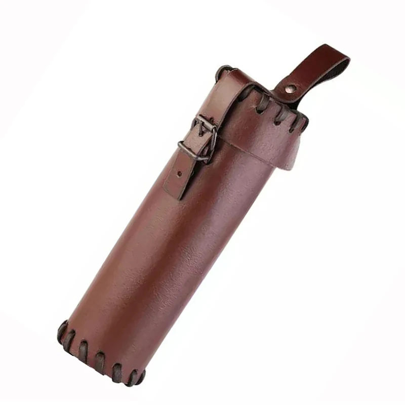 Middeleeuwse Magic Scroll Kaarthouder Case Renaissance Messenger Dichter Cosplay Kostuum Accessoire Halloween Rekwisieten Waterfles Holster