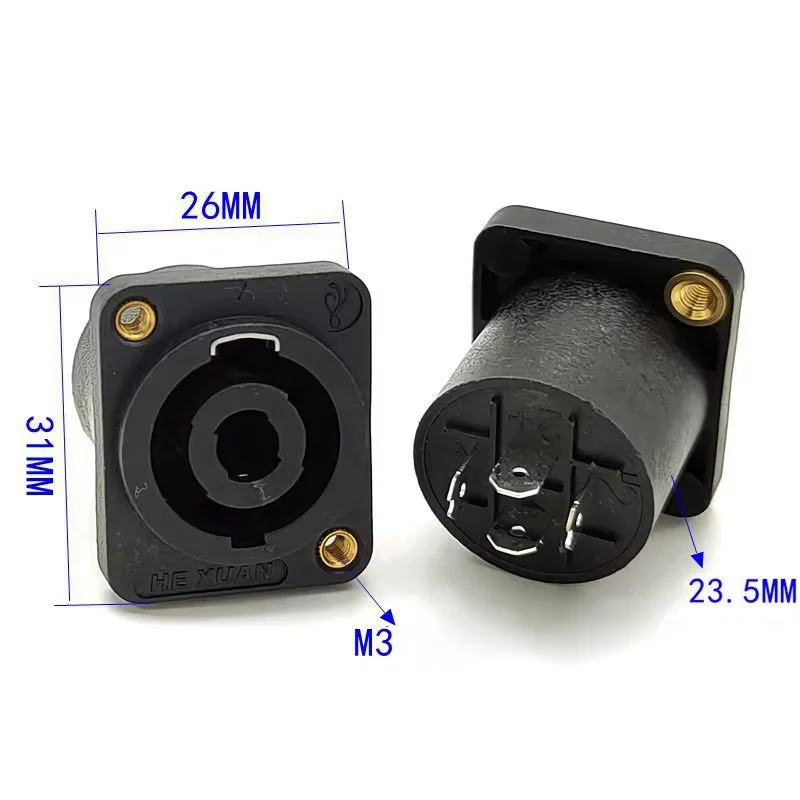 5/20/100PCS 4Pin Speakon Connector Female Jack Audio Loud speaker Connector Amplifier Converter Socket With Lock