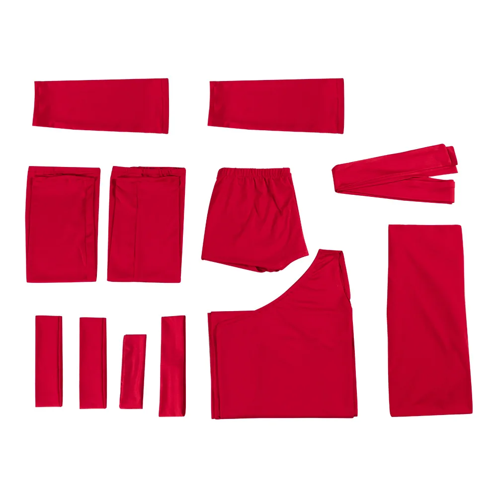 Аниме Elektra Natchios Косплей Костюм Платье с Головным Убором Женский Хэллоуин Вечеринка Супергерой Elektra Костюм Сексуальные Красные Наряды