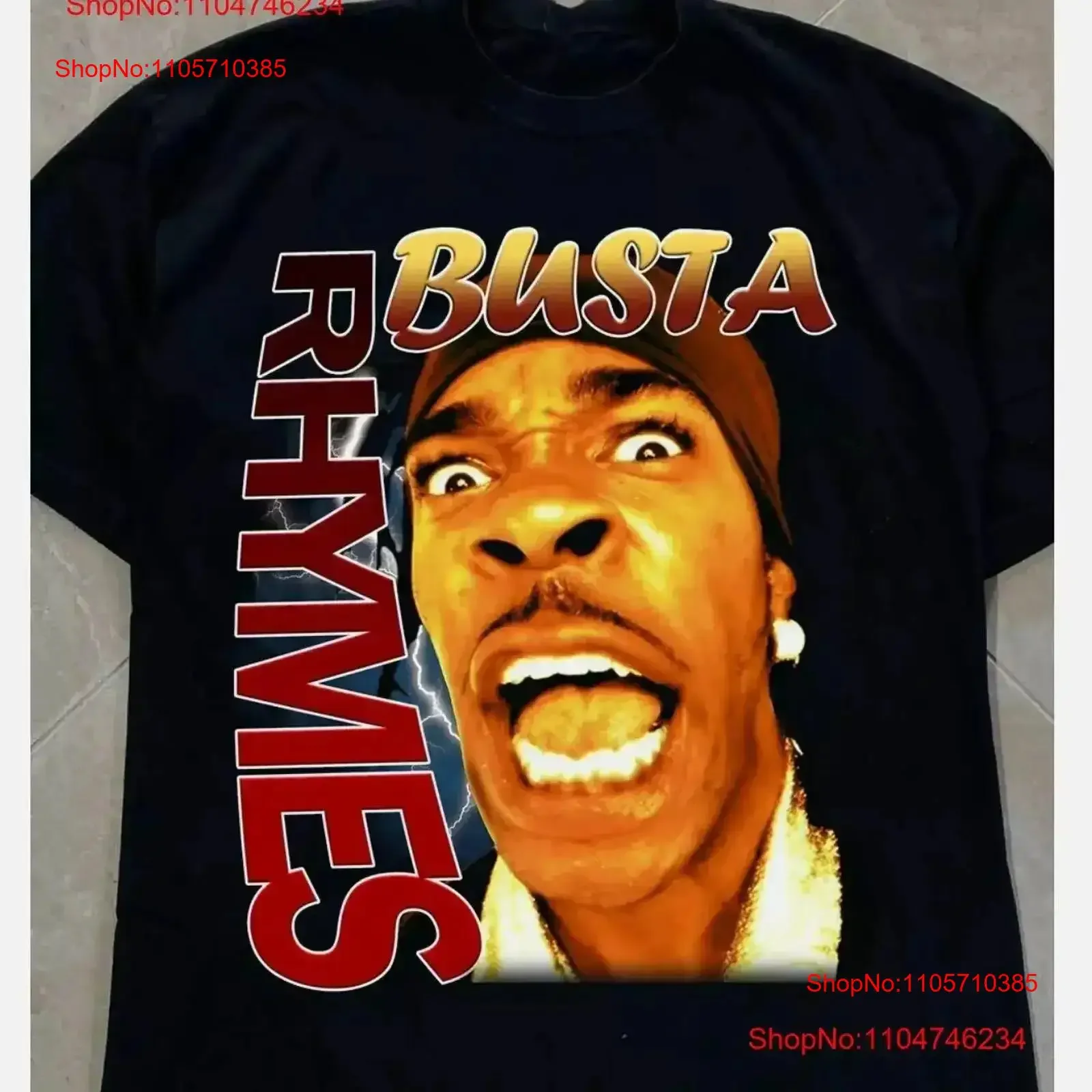 Busta Rhymes Singer For Fans Black S 2345XL T shirt vintage Washed graphic fashion Casual homme Versatile Slightly vintage