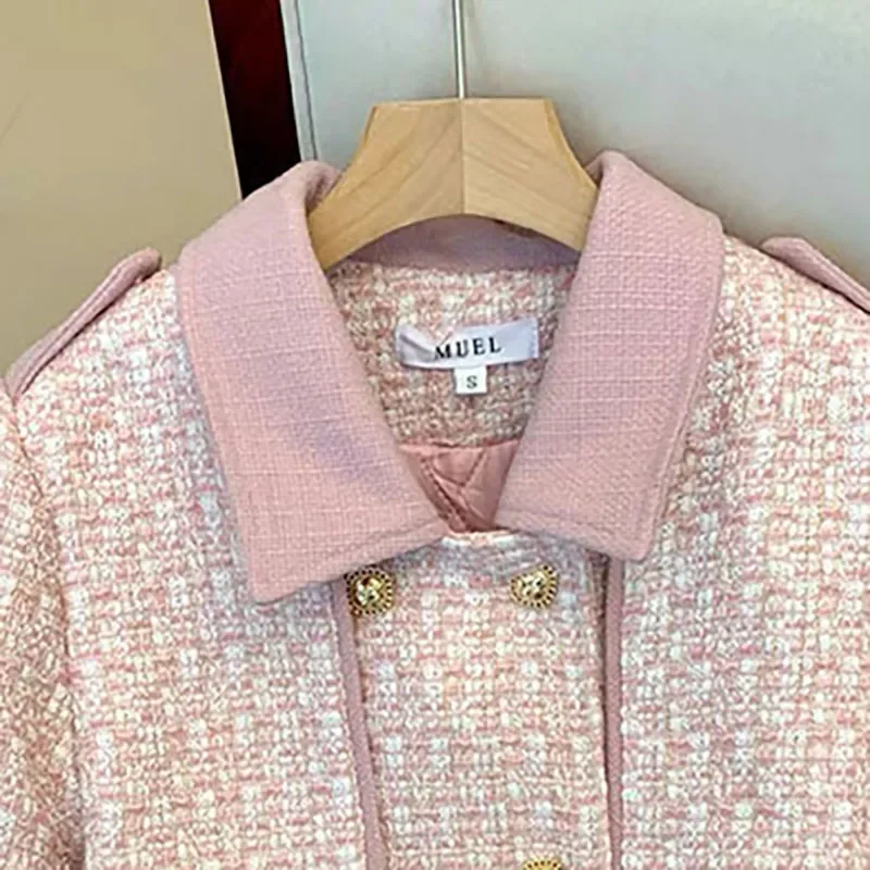 Conjunto de terno fino xadrez de perna larga feminino, calças temperamentadas, cinto elástico na cintura, primavera, outono, moda, 2022