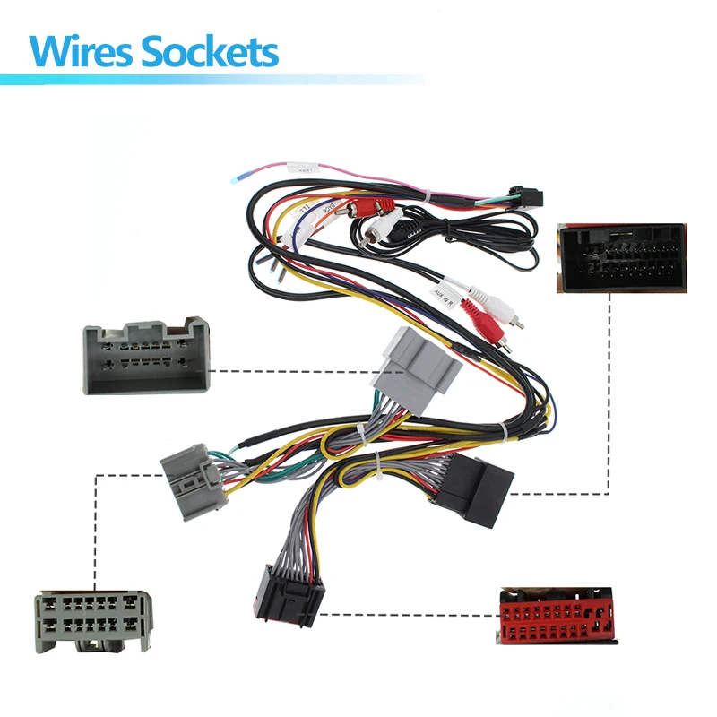 Roadivox أندرويد ستيريو راديو السيارة 16pin سلك تسخير كابل توصيل الطاقة لاند روفر فريلاندر 2 LR2 2007-2013 تكوين منخفض
