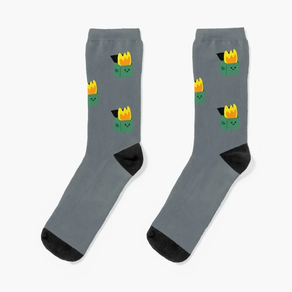 Happy Dumpster Fire Socks hip hop cartoon Sports Boy Socks Women's