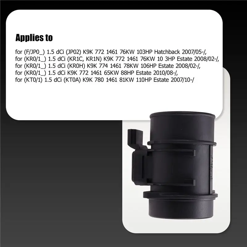 

5WK97007Z Car Mass Air Flow Meter Sensor For Nissan Micra Renault 5WK97007 H8200299956-AS55